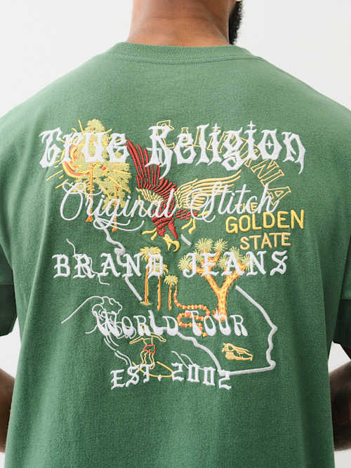 ФУТБОЛКА С ВЫШИТЫМ ЛОГОТИПОМ NATURE В ТЯЖЕЛОМ ВЕСЕ