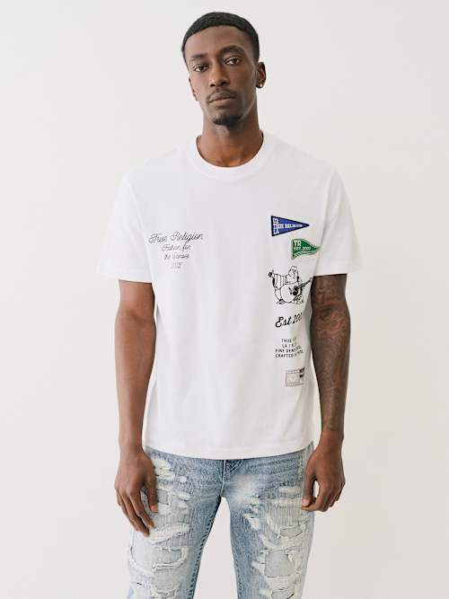 関税込み♪【TRUE RELIGION】TORN トーン ロゴ ★ Tシャツ True Religion Short Sleeve Torn Logo T Shirt Black
