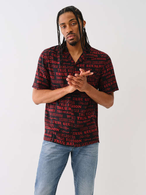 TRUE RELIGION CAMP COLLAR SHIRT