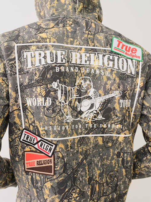 BIG T BUDDHA CAMO ZIP HOODIE