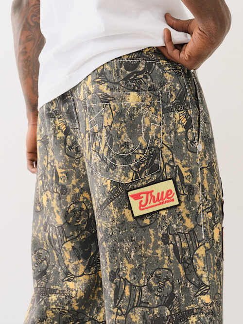 PANTALONES DEPORTIVOS CON ESTAMPADO DE CAMUFLAJE, BIG T Y BUDDHA