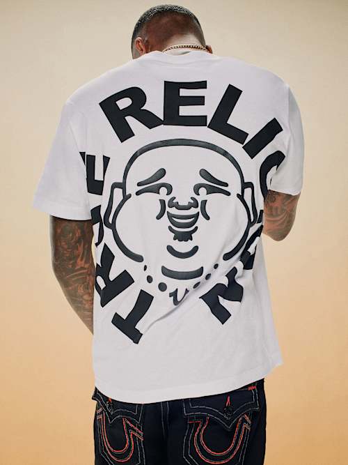PUFF PRINT BUDDHA FACE TEE