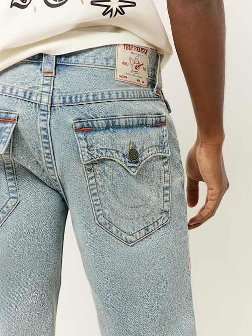 RICKY FRAYED FLAP DENIM SHORT