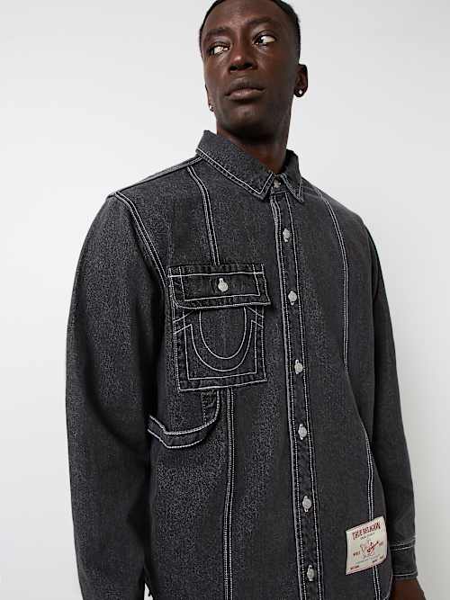 SINGLE NEEDLE DENIM CARPENTER SHIRT