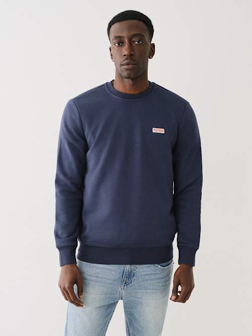 СВИТШОТ  С КРУГЛЫМ ВЫРЕЗОМ И НАШИВКОЙ С ЛОГОТИПОМ OG