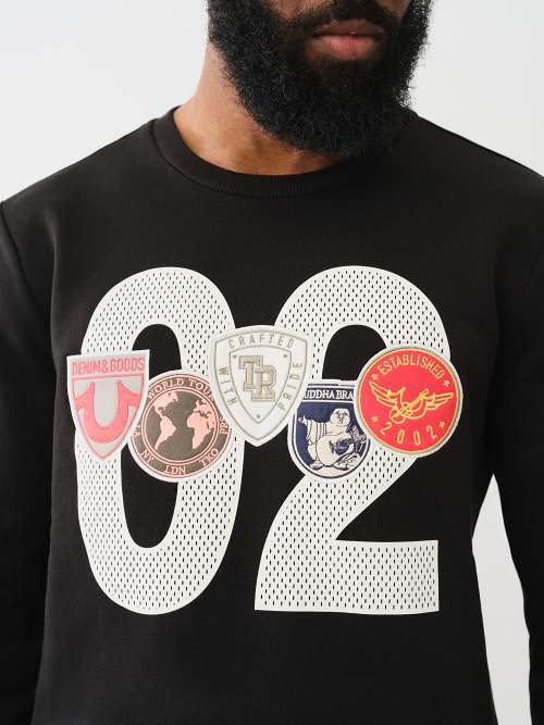 PATCH CREW SWEATSHIRT