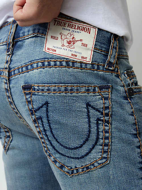 Shops New!True religion big T skinny teal stitch 3t adjustable button jeans pants