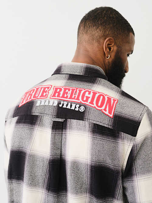 BUFFALO PLAID PATCH WORKWEAR SHIRT