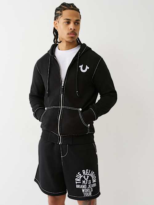 BIG T SLUB ZIP HOODIE