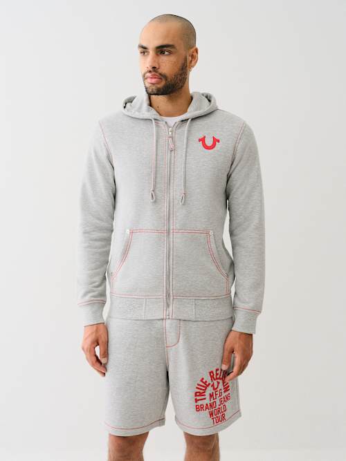 BIG T SLUB ZIP HOODIE