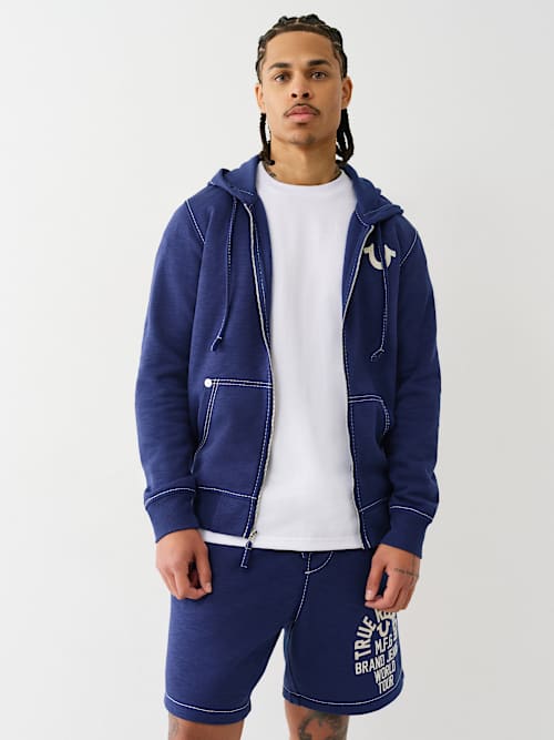 BIG T SLUB ZIP HOODIE