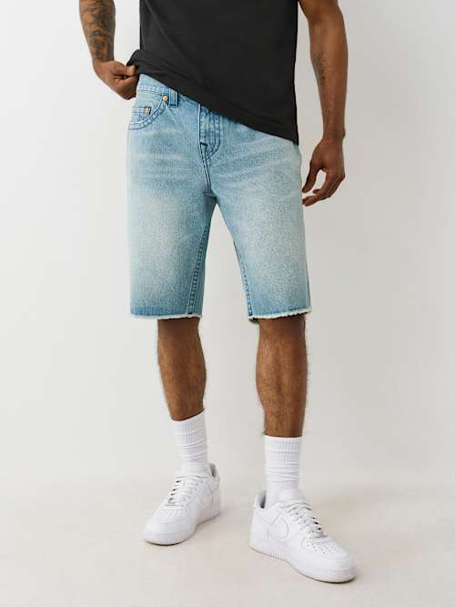 RICKY EMBROIDERED BUDDHA POCKET FRAYED SHORT