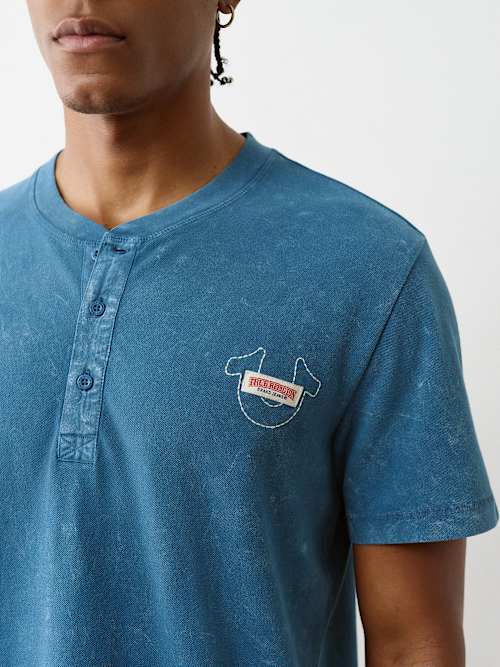 【関税 送料無料】TRUE RELIGION ガゼット ポロシャツ TRUE RELIGION (トゥルーレリジョン) カモフラ BOXロゴ ドロプ