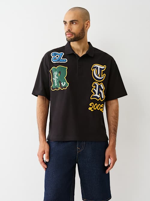 OVERSIZED PATCH POLO SHIRT