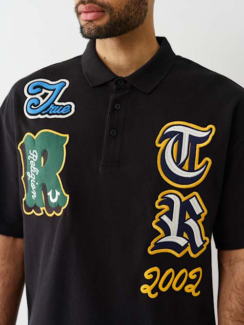 OVERSIZED PATCH POLO SHIRT
