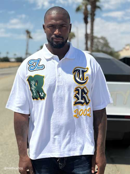 OVERSIZED PATCH POLO SHIRT