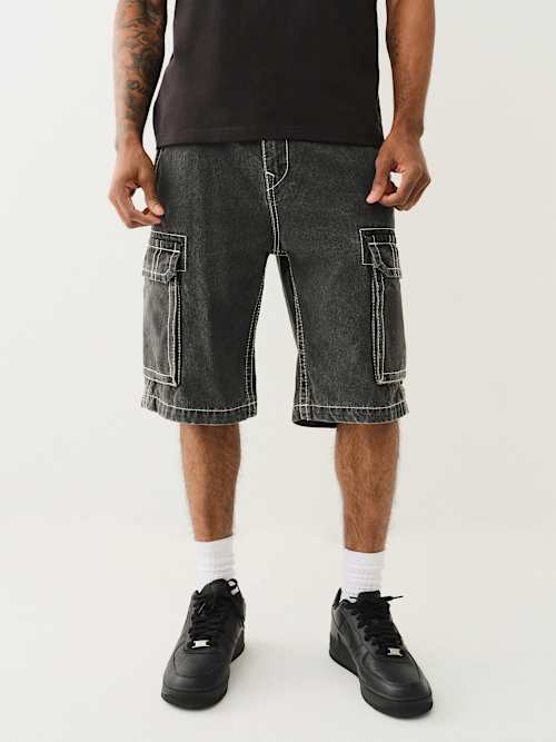 VINNY BIG T DENIM CARGO SHORT