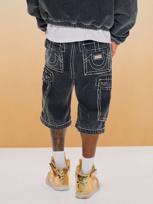 ДЖИНСОВАЯ ФУТБОЛКА-КАРГО VINNY BIG T С КОРОТКИМИ РУКАВАМИ