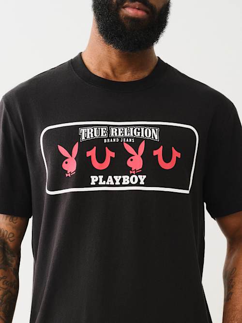 TRUE RELIGION X PLAYBOY LOGO TEE