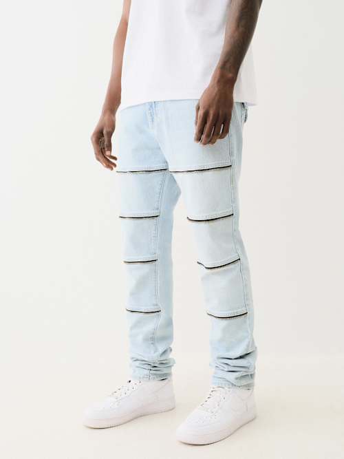 ROCCO STACKED ZIPPER SKINNY JEAN