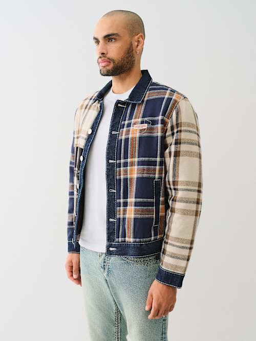 BIG T PATCHWORK PLAID JACKET