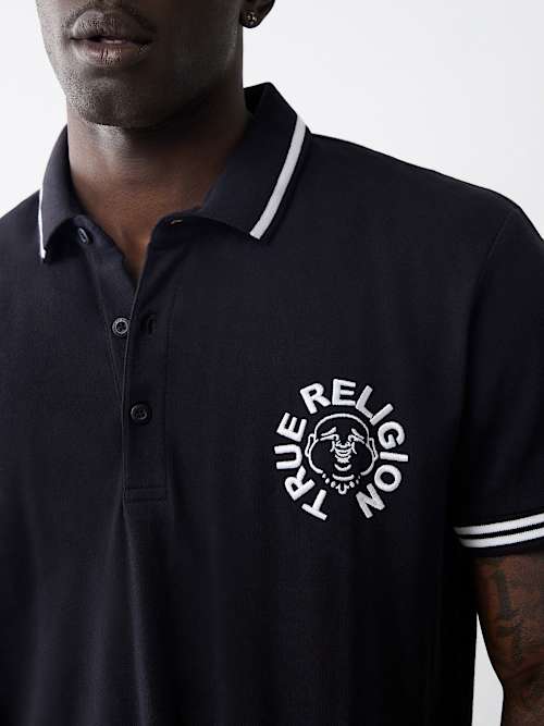 CAMISETA TIPO POLO CON LOGOTIPO DE BUDDHA