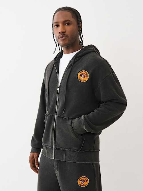 VINTAGE TIGER ZIP HOODIE