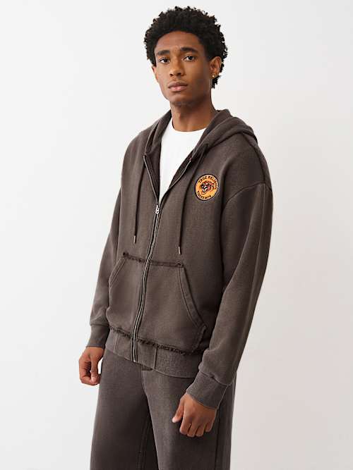 SUDADERA CON CAPUCHA Y CIERRE VINTAGE