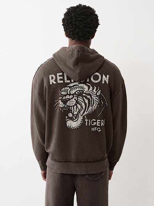 SUDADERA CON CAPUCHA Y CIERRE VINTAGE