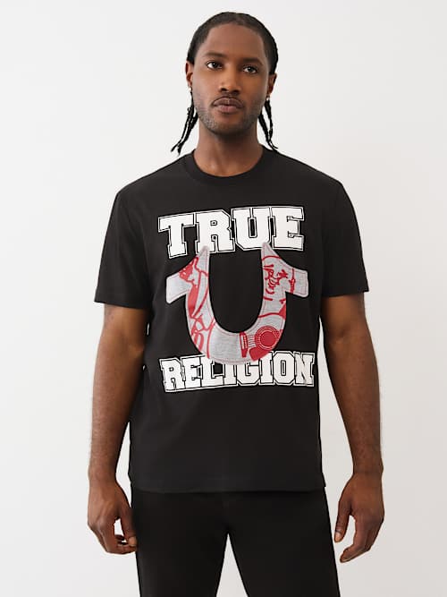 TERRY HORSESHOE APPLIQUÉ TEE