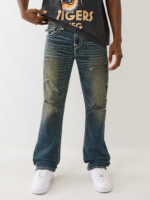 RICKY SUPER T DISTRESSED STRAIGHT JEAN  34"
