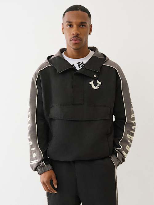 SUDADERA CON CAPUCHA ANORAK CON BLOQUES DE COLOR