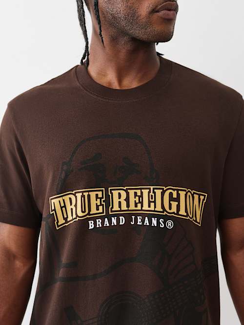 CAMISETA CON SOMBRA DE BUDDHA Y LOGO
