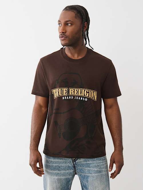 TRUE RELIGION コットン ロゴ Ｔシャツ 関税送料無料 True Religion Since 2002 Geo U S/S T-SHIRT Sz L White 100