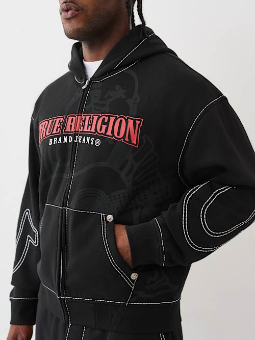 BUDDHA BIG T ZIP HOODIE