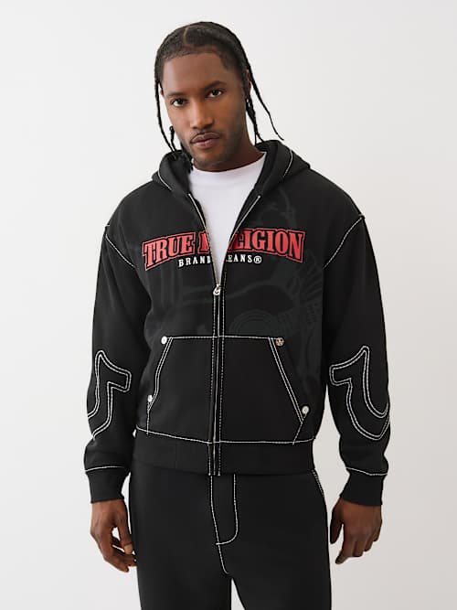 BUDDHA BIG T ZIP HOODIE