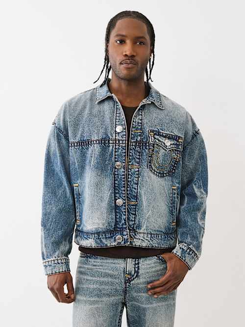BOXY SUPER T CROPPED DENIM JACKET
