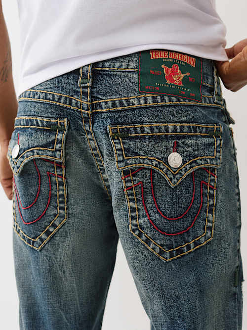 RICKY SUPER T STRAIGHT DISTRESSED JEAN