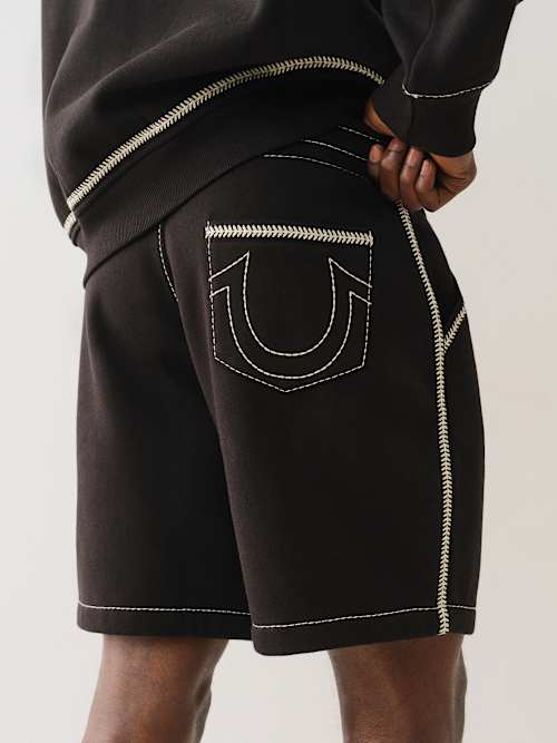 BASEBALL STITCH HORSESHOE SWEAT SHORT
