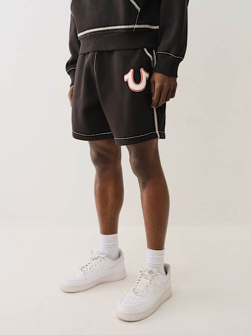 BASEBALL STITCH HORSESHOE SWEAT SHORT