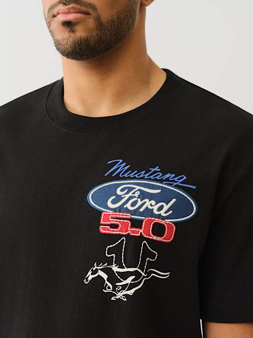TRUE RELIGION X FORD HEAVYWEIGHT MIXED LOGO TEE
