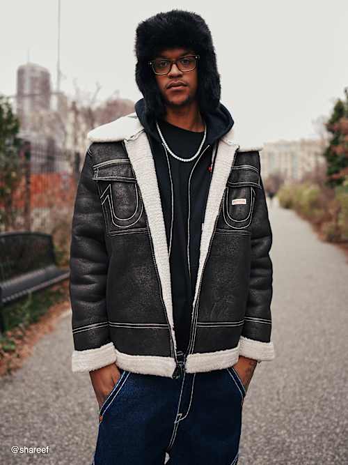 КУРТКА ИЗ ИСКУССТВЕННОЙ КОЖИ ШЕРПА