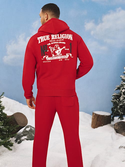 ТОЛСТОВКА С КАПЮШОНОМ НА МОЛНИИ ДЛЯ МИРОВОГО ТУРНЕ