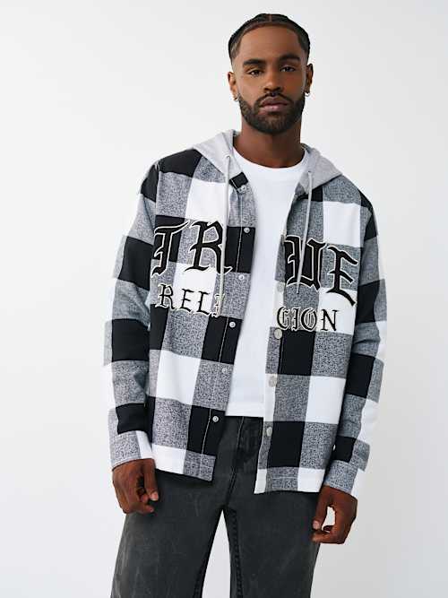 ФЛАНЕЛЕВАЯ РУБАШКА С КАПЮШОНОМ