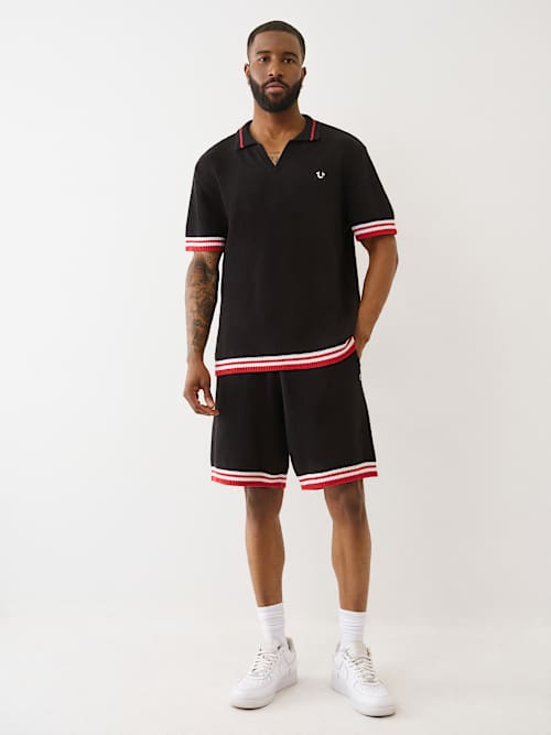 SWEATER KNIT POLO SHIRT