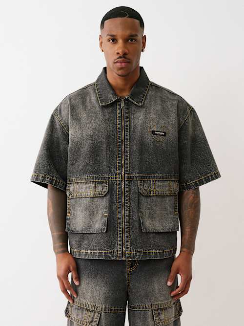 CAMISA GRANDE DE TRABAJO CON CIERRE BIG T