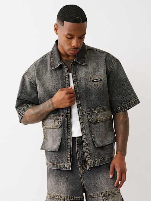 CAMISA GRANDE DE TRABAJO CON CIERRE BIG T