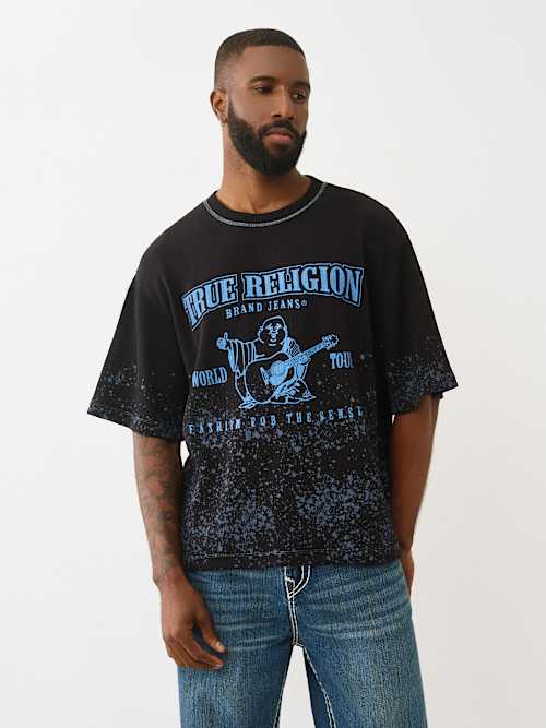 ТРИКОТАЖНАЯ РУБАШКА СВОБОДНОГО ПОКРОЯ С ЛОГОТИПОМ