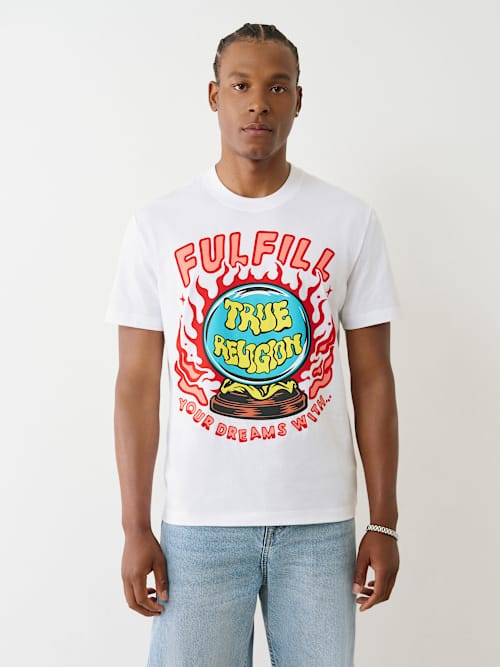  FLOCKED CRYSTAL BALL TEE