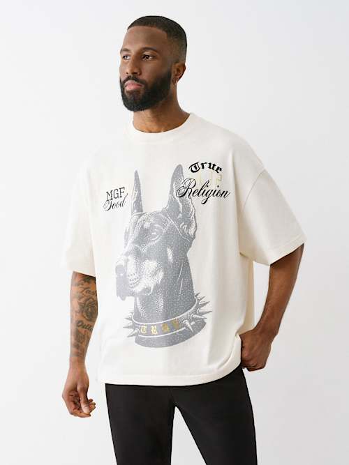 ФУТБОЛКА С ИЗОБРАЖЕНИЕМ ДОБЕРМАНА БОЛЬШОГО РАЗМЕРА